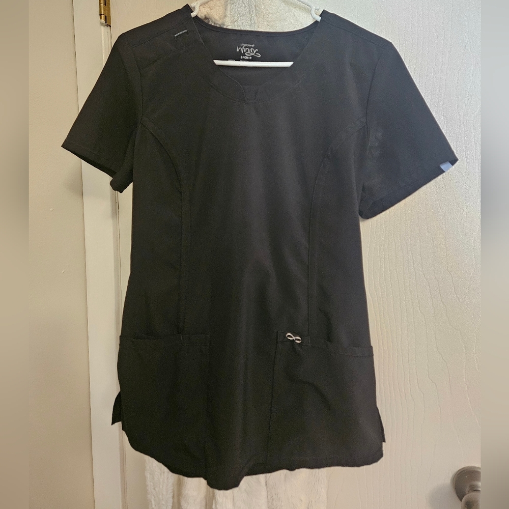 Womens Cherokee Infinity Black Scrub Top